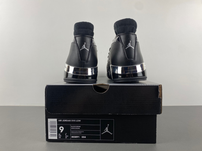 air jordan 17 low black Ch*0me fj0395-100