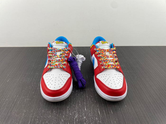 lebron james x nike dunk low fruity pebbles dh8009-600