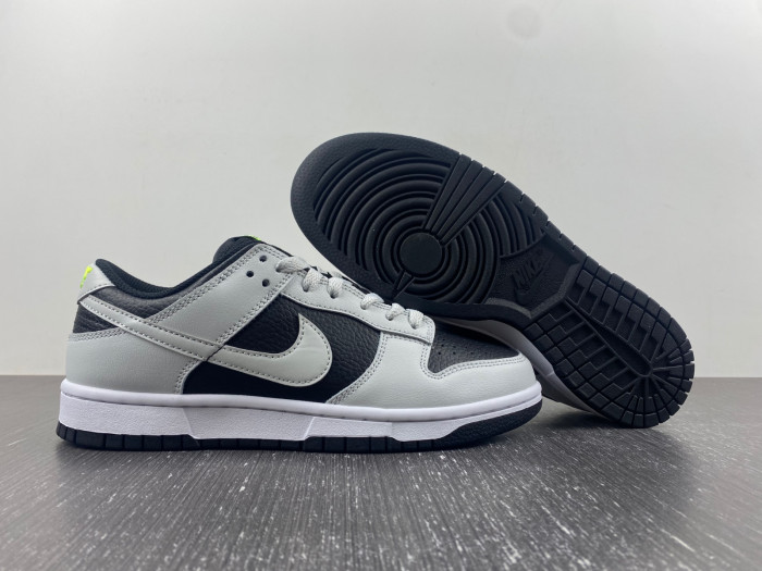 nike dunk low "grey/black/volt" fd9756-001