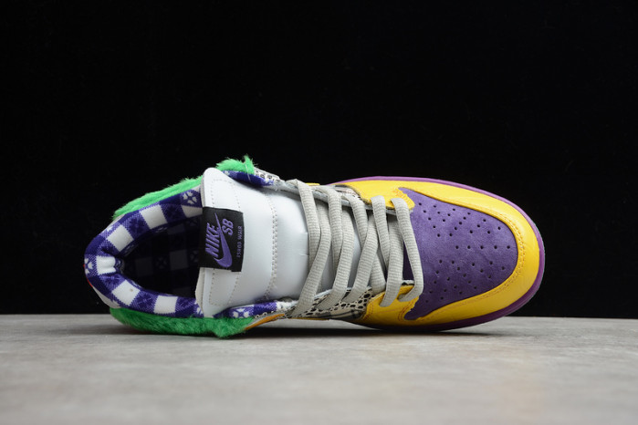 nike sb dunk low pro iw purple/yellow-violet-pink 318403-137