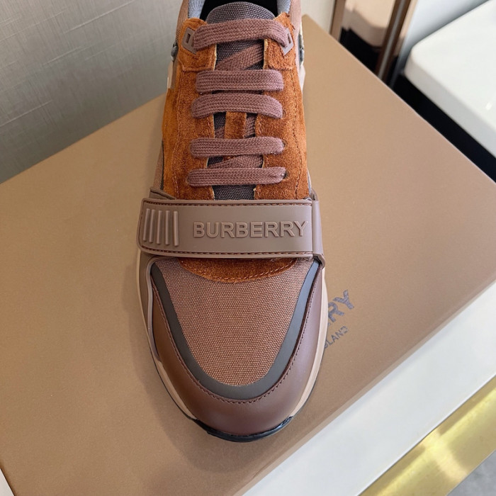 Bur*berry Vintage Check, Leather and Mesh Sneakers