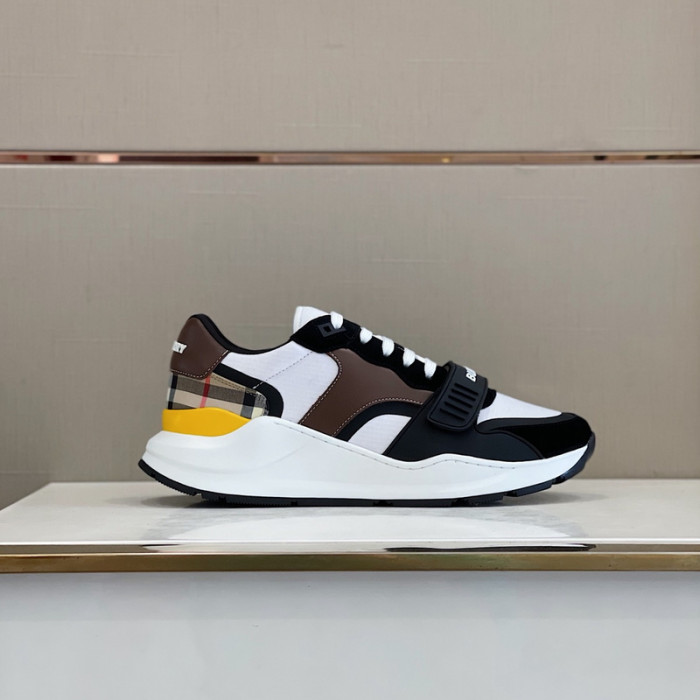 Bur*berry Vintage Check, Leather and Mesh Sneakers