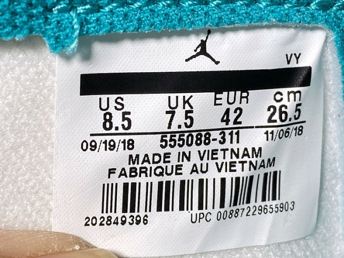 air jordan 1 retro high og "turbo green" 555088-311